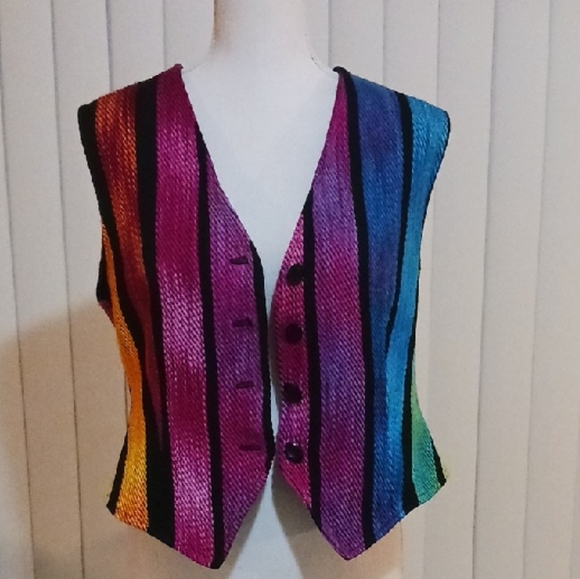 Multicolor Striped Vest - Picture 1 of 4